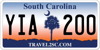 SC license plate YIA200