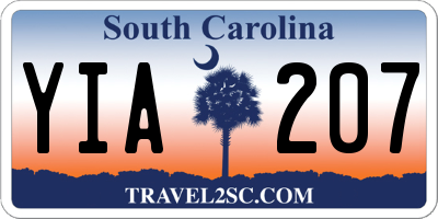 SC license plate YIA207