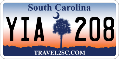 SC license plate YIA208