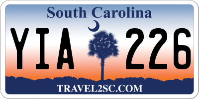 SC license plate YIA226
