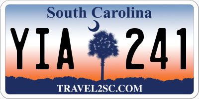 SC license plate YIA241