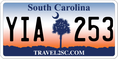 SC license plate YIA253
