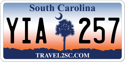 SC license plate YIA257