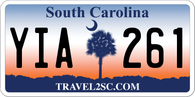 SC license plate YIA261