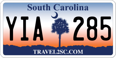 SC license plate YIA285