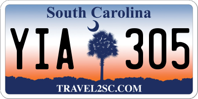 SC license plate YIA305