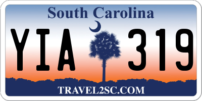SC license plate YIA319