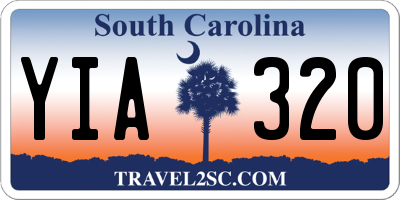 SC license plate YIA320