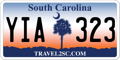 SC license plate YIA323