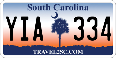 SC license plate YIA334