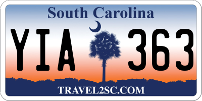 SC license plate YIA363