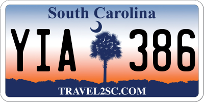 SC license plate YIA386