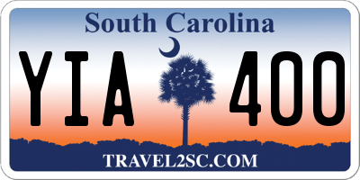 SC license plate YIA400
