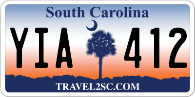 SC license plate YIA412