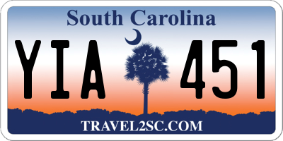 SC license plate YIA451