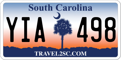 SC license plate YIA498