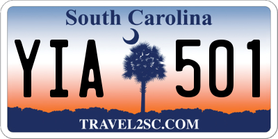 SC license plate YIA501