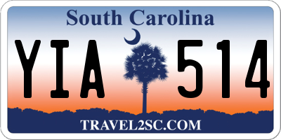 SC license plate YIA514