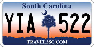 SC license plate YIA522
