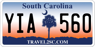 SC license plate YIA560