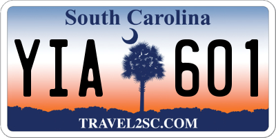 SC license plate YIA601