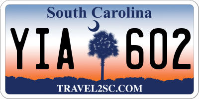 SC license plate YIA602
