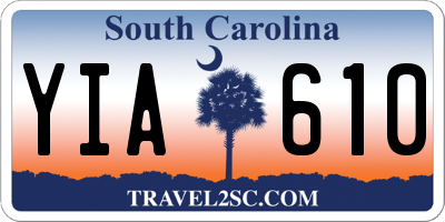 SC license plate YIA610
