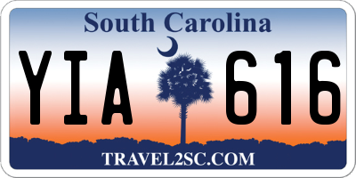 SC license plate YIA616