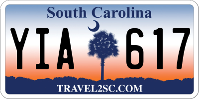 SC license plate YIA617