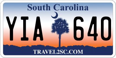 SC license plate YIA640