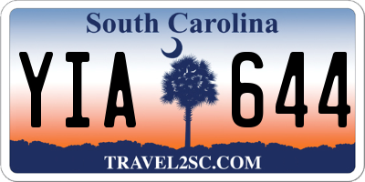 SC license plate YIA644