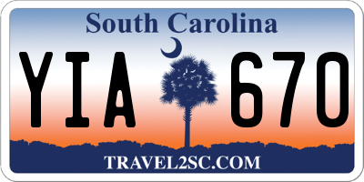 SC license plate YIA670