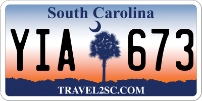 SC license plate YIA673