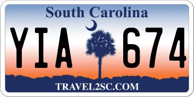 SC license plate YIA674