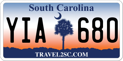 SC license plate YIA680