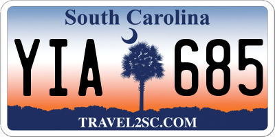 SC license plate YIA685