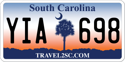 SC license plate YIA698