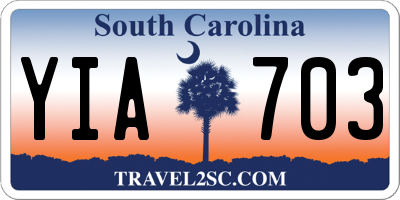 SC license plate YIA703