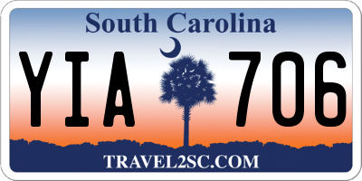 SC license plate YIA706