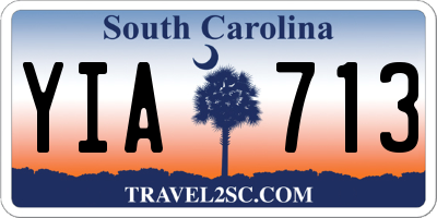 SC license plate YIA713