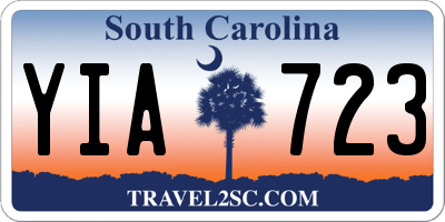 SC license plate YIA723
