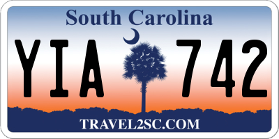 SC license plate YIA742