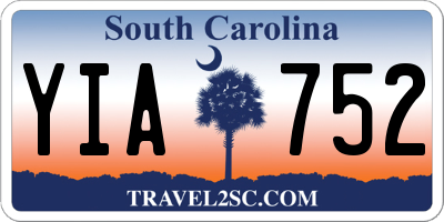 SC license plate YIA752
