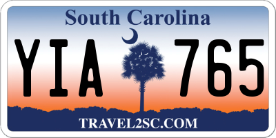 SC license plate YIA765