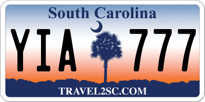 SC license plate YIA777