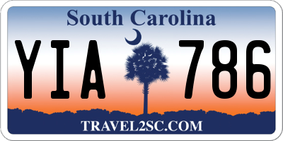 SC license plate YIA786