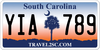 SC license plate YIA789
