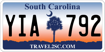 SC license plate YIA792