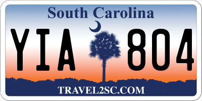 SC license plate YIA804