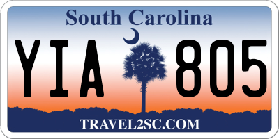 SC license plate YIA805
